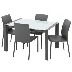 Brindisi 1.22M Glass Table in White
