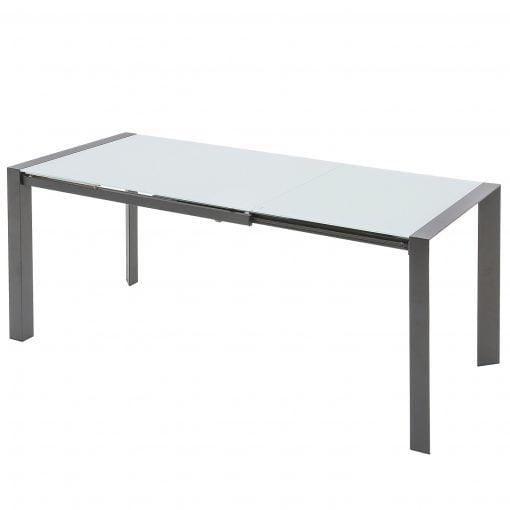 Brindisi White Glass Table Open