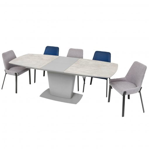 Casserta Ceramic Table Opened Calabria Chairs