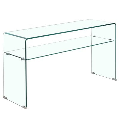 Elena Clear Glass Console Table