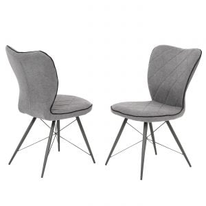 Emilio Grey Fabric Dining Chairs