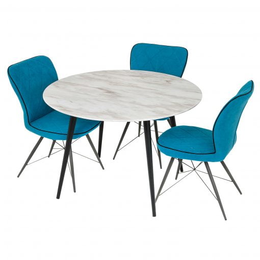 Venezia Marble Table with Emilio Chairs