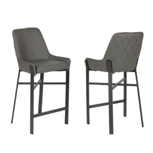 Calabria Grey PU Stool