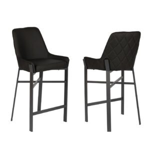 Calabria Black PU Stool